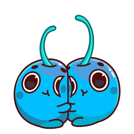 👥 Стикер «Голубые черешни» для Telegram