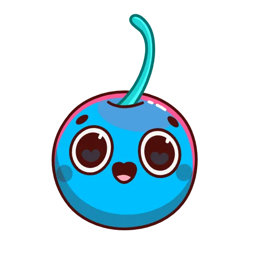 ☺️ Стикер «Голубые черешни» для Telegram