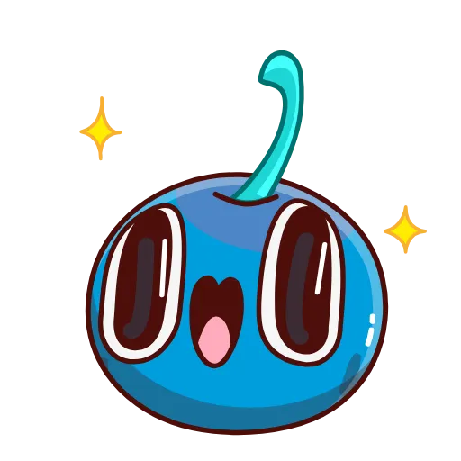 😃 Стикер «Голубые черешни» для Telegram
