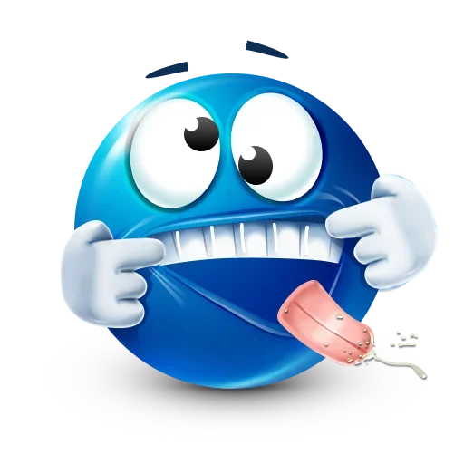 🤪 Стикер «Blue Emoji» для Telegram