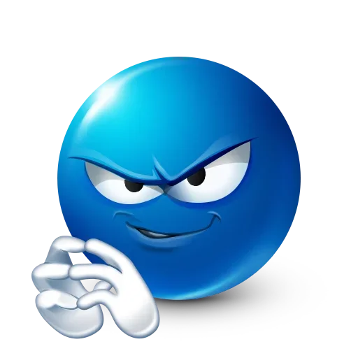 😏 Стикер «Blue Emoji» для Telegram