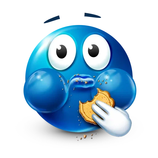🍪 Стикер «Blue Emoji» для Telegram