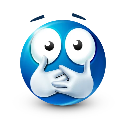 🫢 Стикер «Blue Emoji» для Telegram