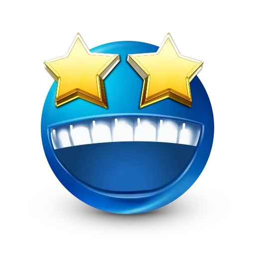 🤩 Стикер «Blue Emoji» для Telegram