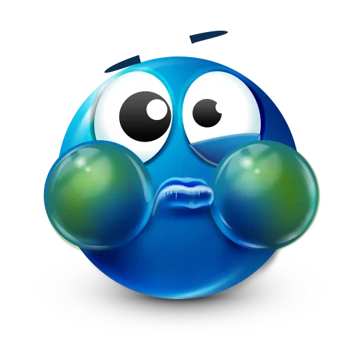 🤢 Стикер «Blue Emoji» для Telegram