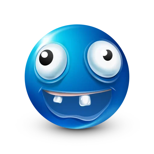 🥴 Стикер «Blue Emoji» для Telegram