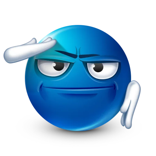 🫡 Стикер «blue facebook» для Telegram