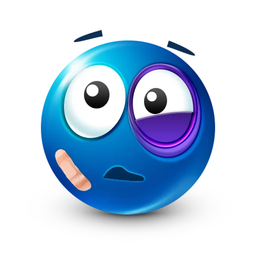 🤕 Стикер «blue facebook» для Telegram