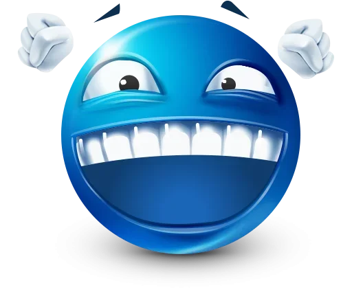 🤩 Стикер «Blue Emotions» для Telegram
