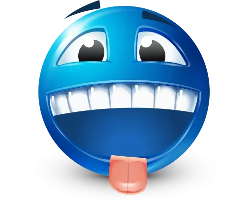 🤩 Стикер «Blue Emotions» для Telegram