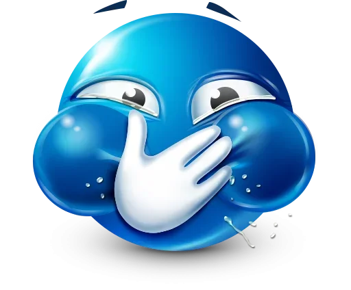 🤩 Стикер «Blue Emotions» для Telegram