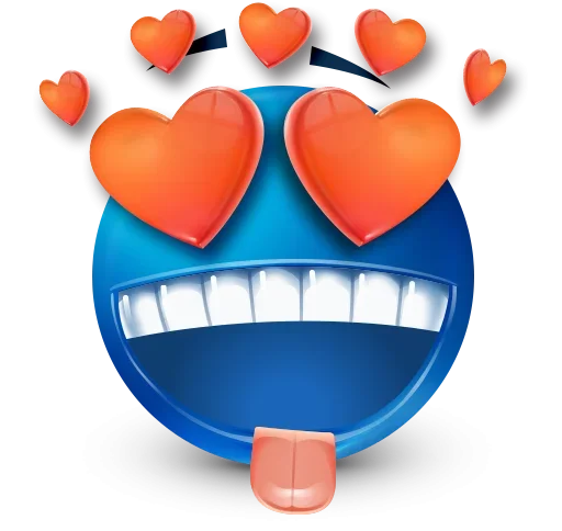 🥰 Стикер «Blue Emotions» для Telegram