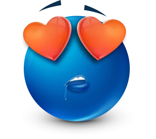 😍 Стикер «Blue Emotions» для Telegram