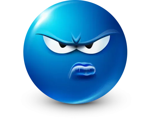 🤩 Стикер «Blue Emotions» для Telegram