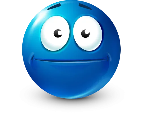 🤩 Стикер «Blue Emotions» для Telegram
