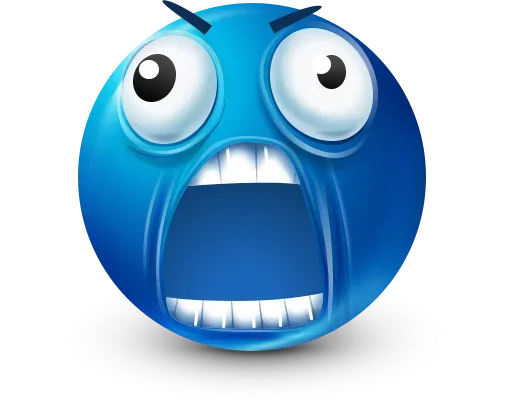 🤩 Стикер «Blue Emotions» для Telegram