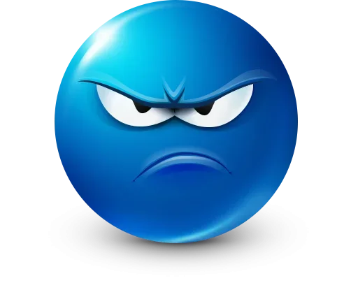 🤩 Стикер «Blue Emotions» для Telegram