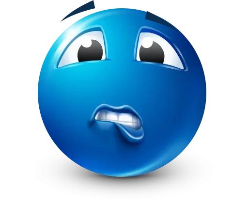 🤩 Стикер «Blue Emotions» для Telegram