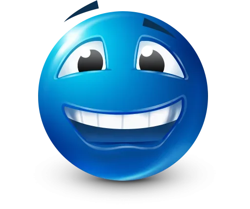 🤩 Стикер «Blue Emotions» для Telegram