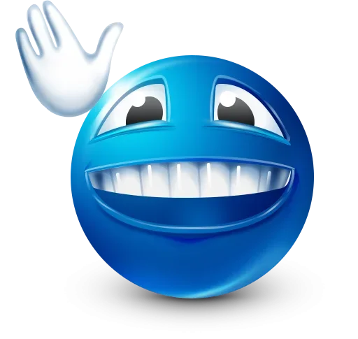 🤩 Стикер «Blue Emotions» для Telegram