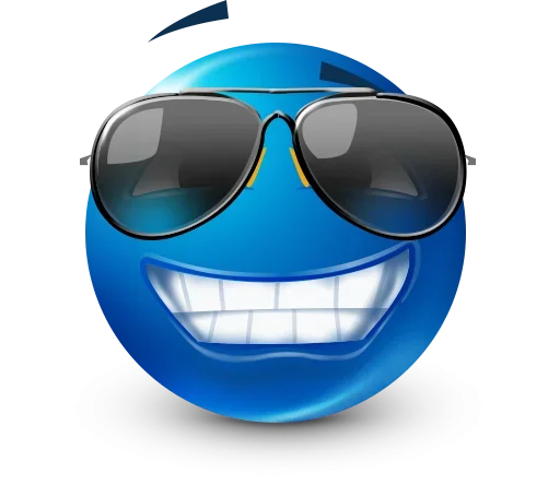 🤩 Стикер «Blue Emotions» для Telegram