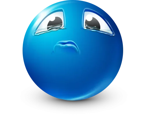 🤩 Стикер «Blue Emotions» для Telegram
