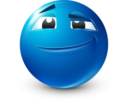 🤩 Стикер «Blue Emotions» для Telegram