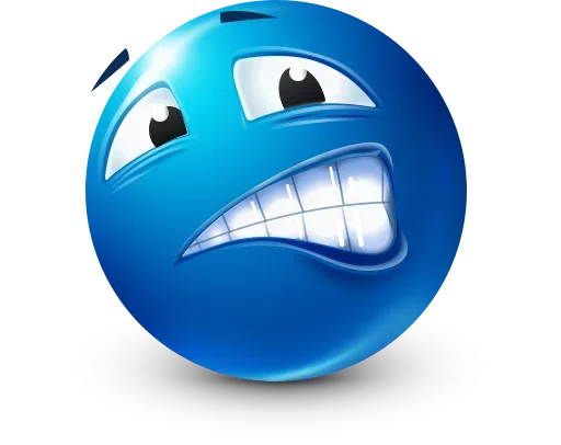 🤩 Стикер «Blue Emotions» для Telegram