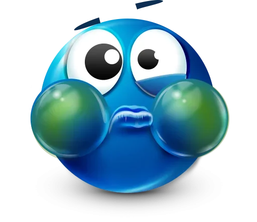 🤩 Стикер «Blue Emotions» для Telegram