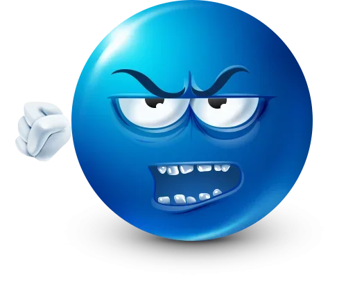 🤩 Стикер «Blue Emotions» для Telegram
