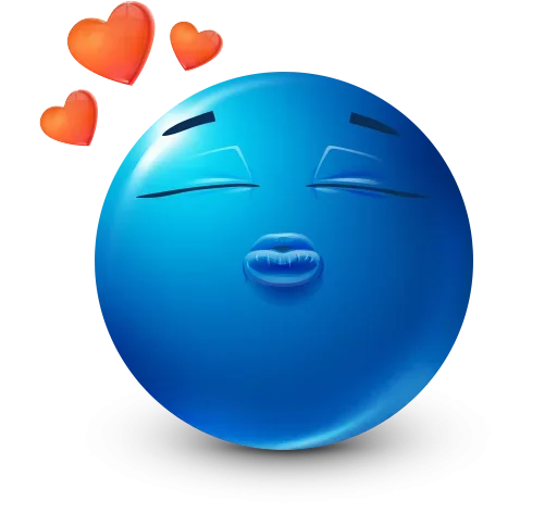 😘 Стикер «Blue Emotions» для Telegram
