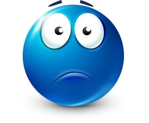 🤩 Стикер «Blue Emotions» для Telegram