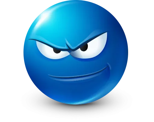 🤩 Стикер «Blue Emotions» для Telegram