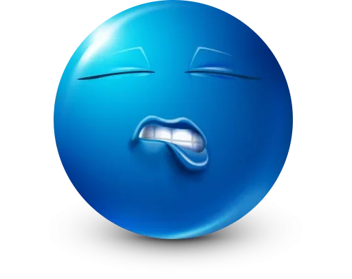 🤩 Стикер «Blue Emotions» для Telegram