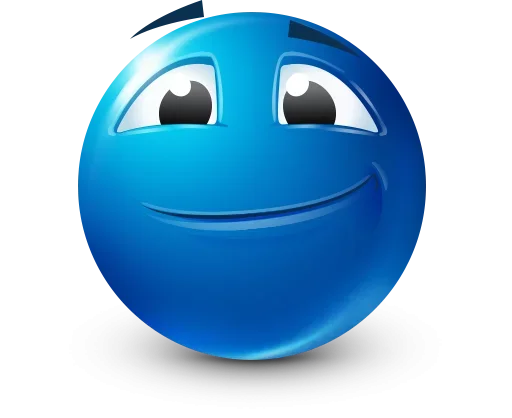 🤩 Стикер «Blue Emotions» для Telegram
