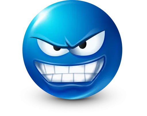 🤩 Стикер «Blue Emotions» для Telegram