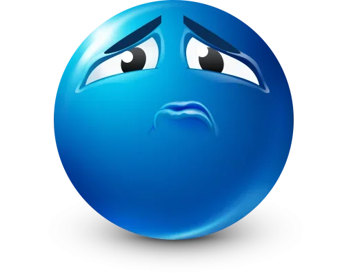 🤩 Стикер «Blue Emotions» для Telegram