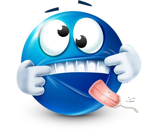 🤩 Стикер «Blue Emotions» для Telegram