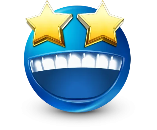 🤩 Стикер «Blue Emotions» для Telegram
