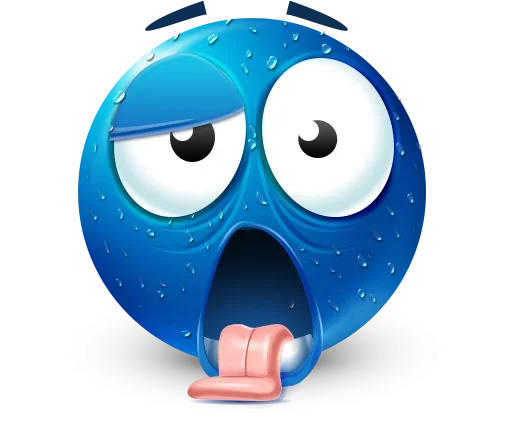 🤩 Стикер «Blue Emotions» для Telegram