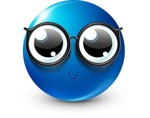 🤩 Стикер «Blue Emotions» для Telegram