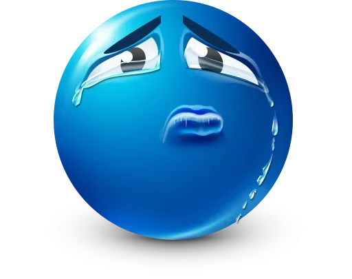 🤩 Стикер «Blue Emotions» для Telegram