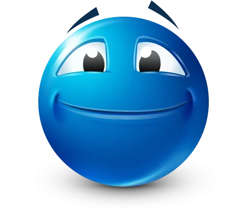 🤩 Стикер «Blue Emotions» для Telegram