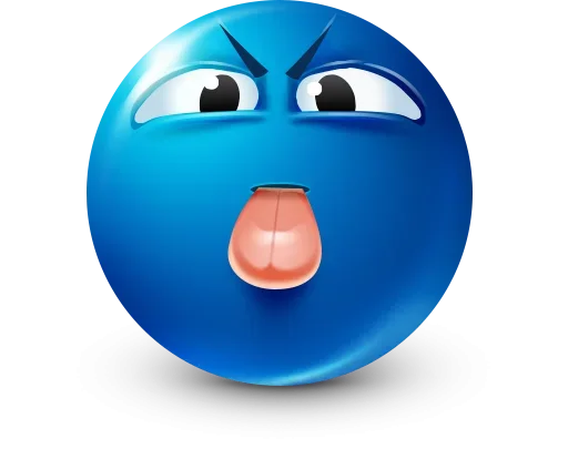 🤩 Стикер «Blue Emotions» для Telegram