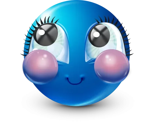 🤩 Стикер «Blue Emotions» для Telegram