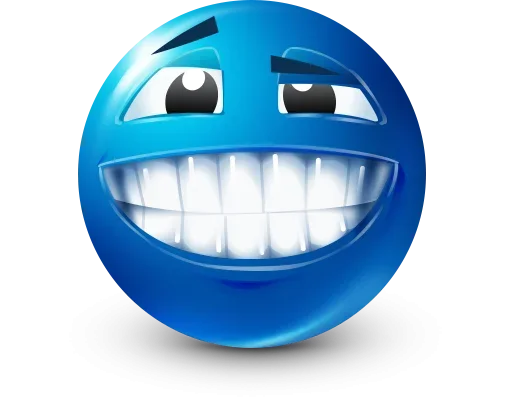 🤩 Стикер «Blue Emotions» для Telegram