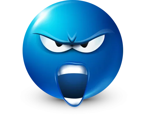 🤩 Стикер «Blue Emotions» для Telegram