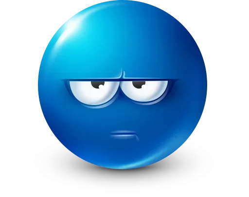 🤩 Стикер «Blue Emotions» для Telegram