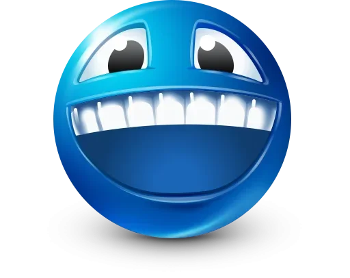 🤩 Стикер «Blue Emotions» для Telegram