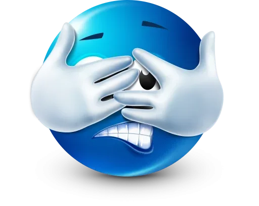 🤩 Стикер «Blue Emotions» для Telegram